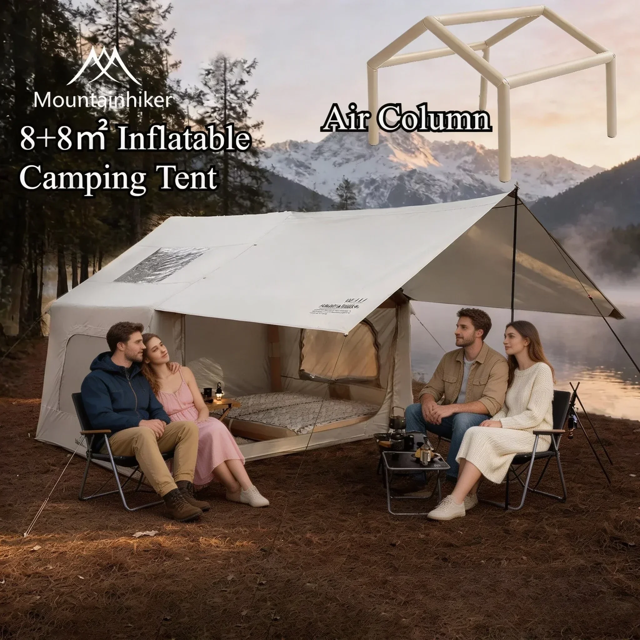 8+8 ㎡   Tenda da campeggio gon - Camping Shower Tent Portable recensione e prezzo