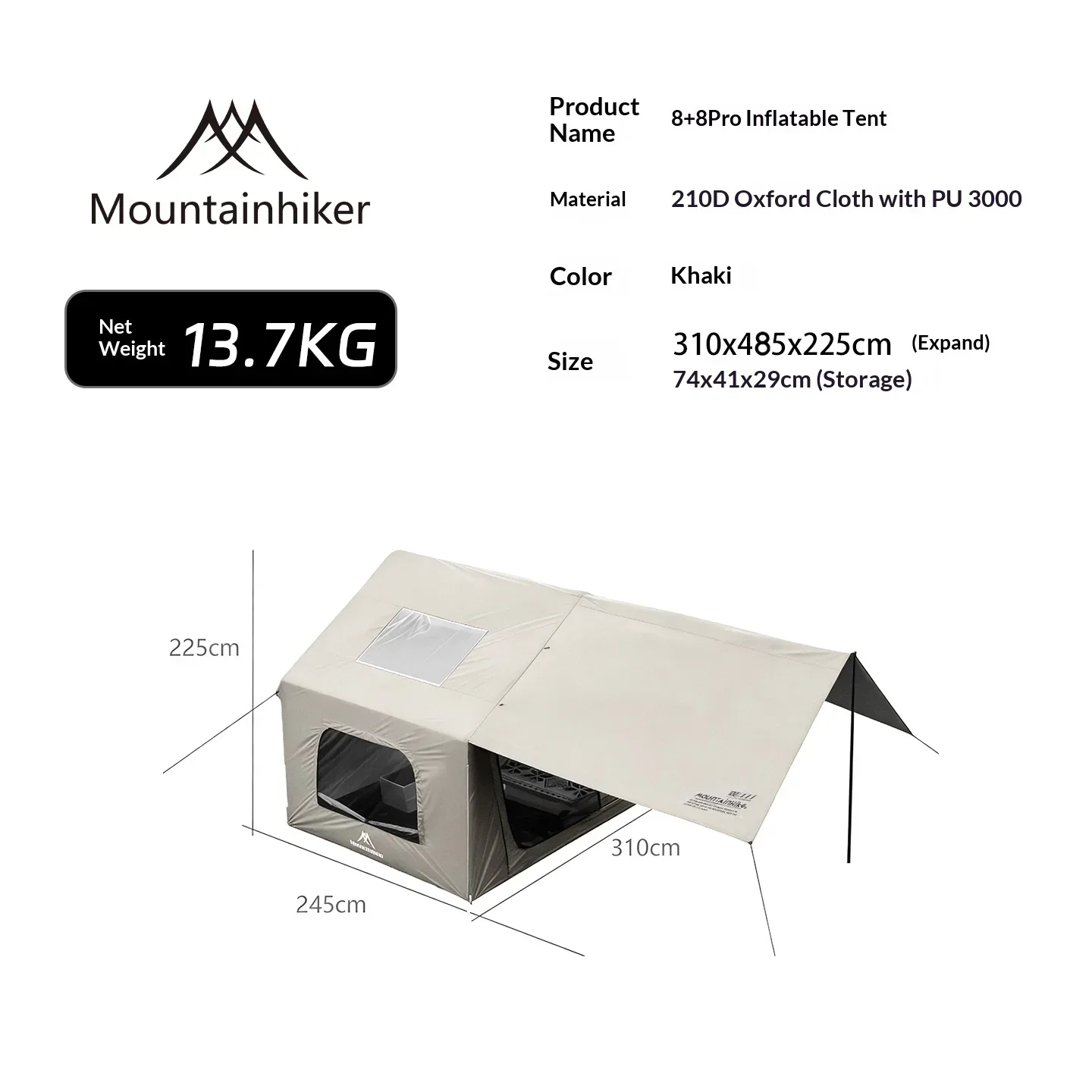 8+8 ㎡   Tenda da campeggio gon - Camping Shower Tent Portable recensione e prezzo
