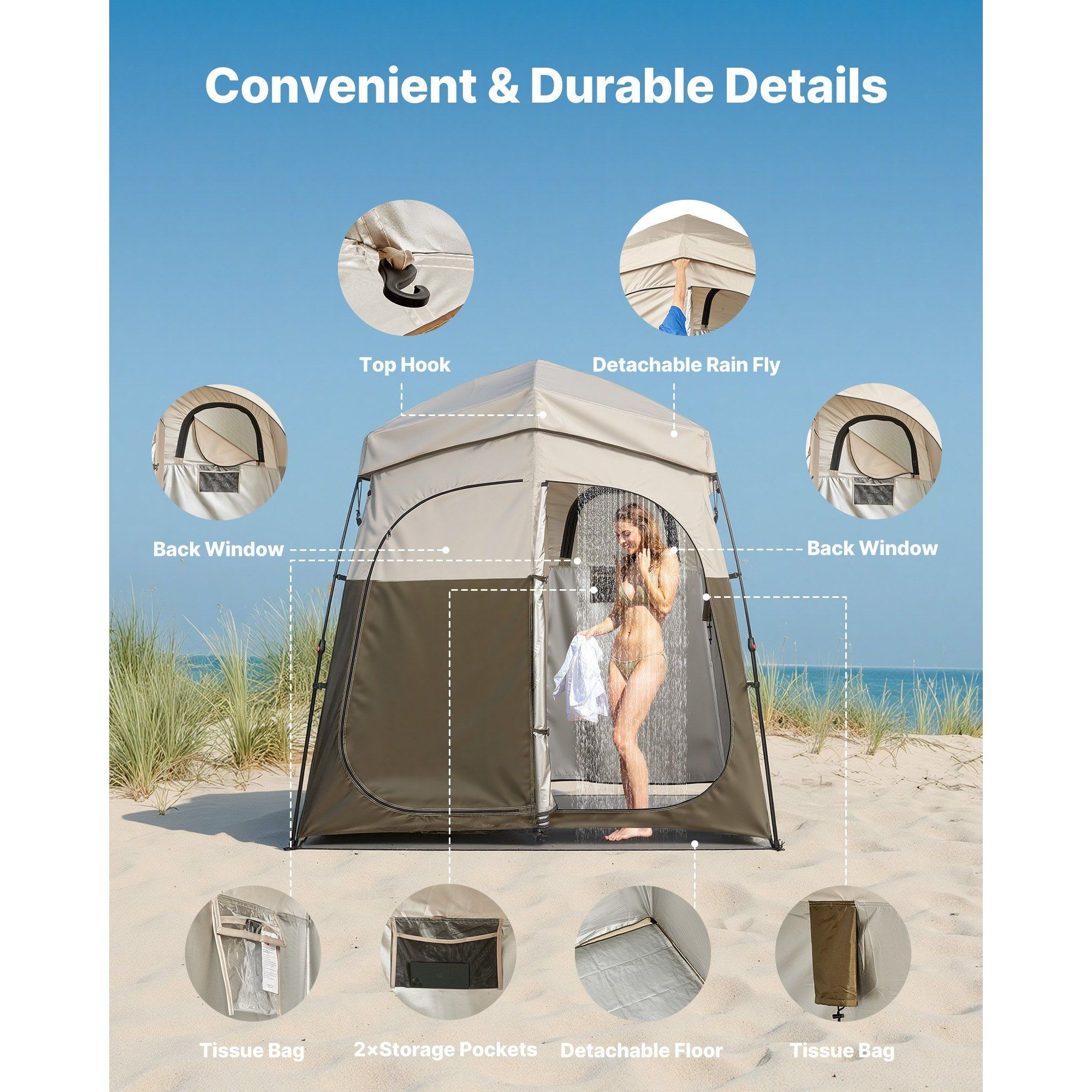 Tenda da Doccia Portatile per  - Camping Shower Tent Portable recensione e prezzo